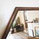 Miroir hexagonal bizeauté vintage 1970 78x68 cm