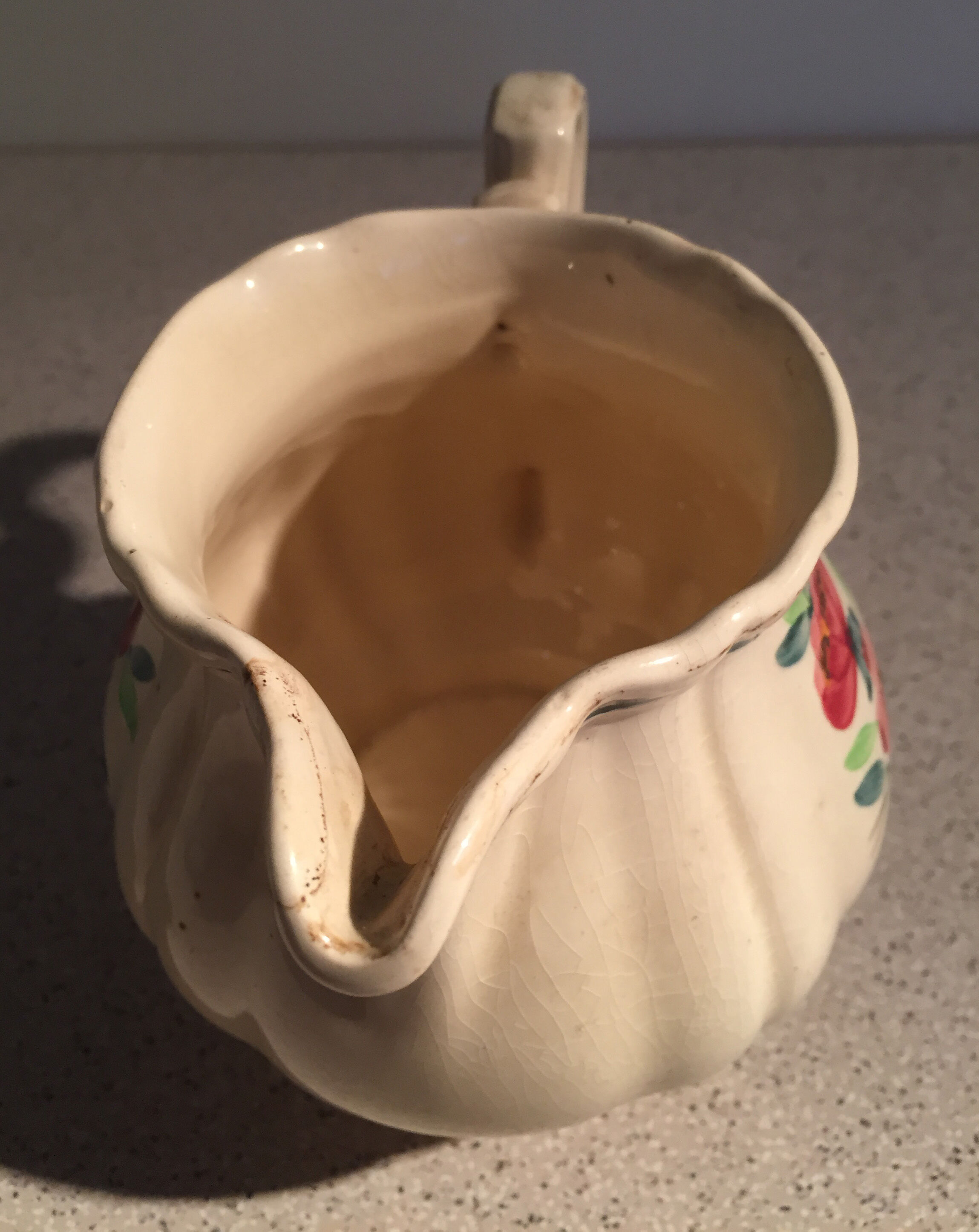 Pitcher Sarreguemines model Amazonas hand painted