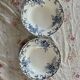 Set of 2 ironstone soup plates by Hippolyte Boulenger