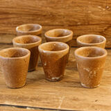 Set of 7 glasses with digestive sandstone