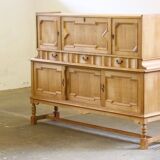 Vintage 1960s oak cabinet - cupboard style of Danish design Henning Kjærnulf