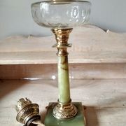 Ancient oil lamp in green onyx