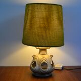Ceramic lamp from the 60s/70s with double lighting