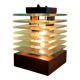 Vintage stepped glass lamp in Desny style