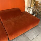 Pillow system sofa in rust color - MYCS