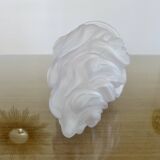 Ancienne tulipe "flamme" en pâte de verre dépoli, art déco, années 30 40
