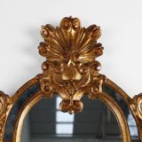 20th century Belgian Rococo-Venetian Mirror in Gilded Wood