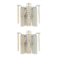 Set of Two Contemporary Opalino Strips “Listelli” Murano Glass Wall Sconces
