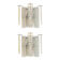 Set of Two Contemporary Opalino Strips “Listelli” Murano Glass Wall Sconces