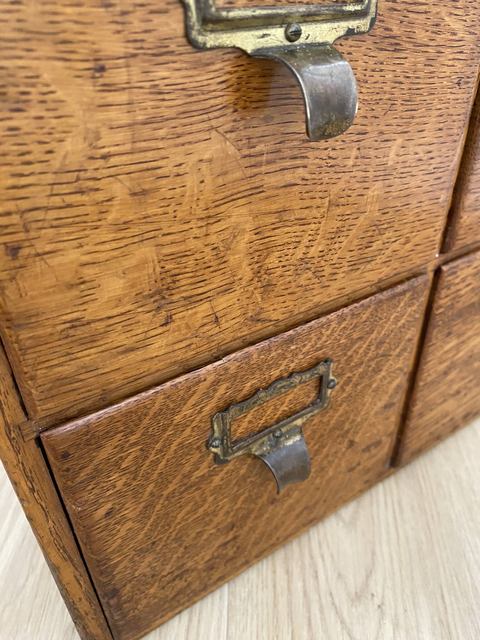 Vintage professional furniture, shannon unis france four-drawer filing cabinet for postcards
