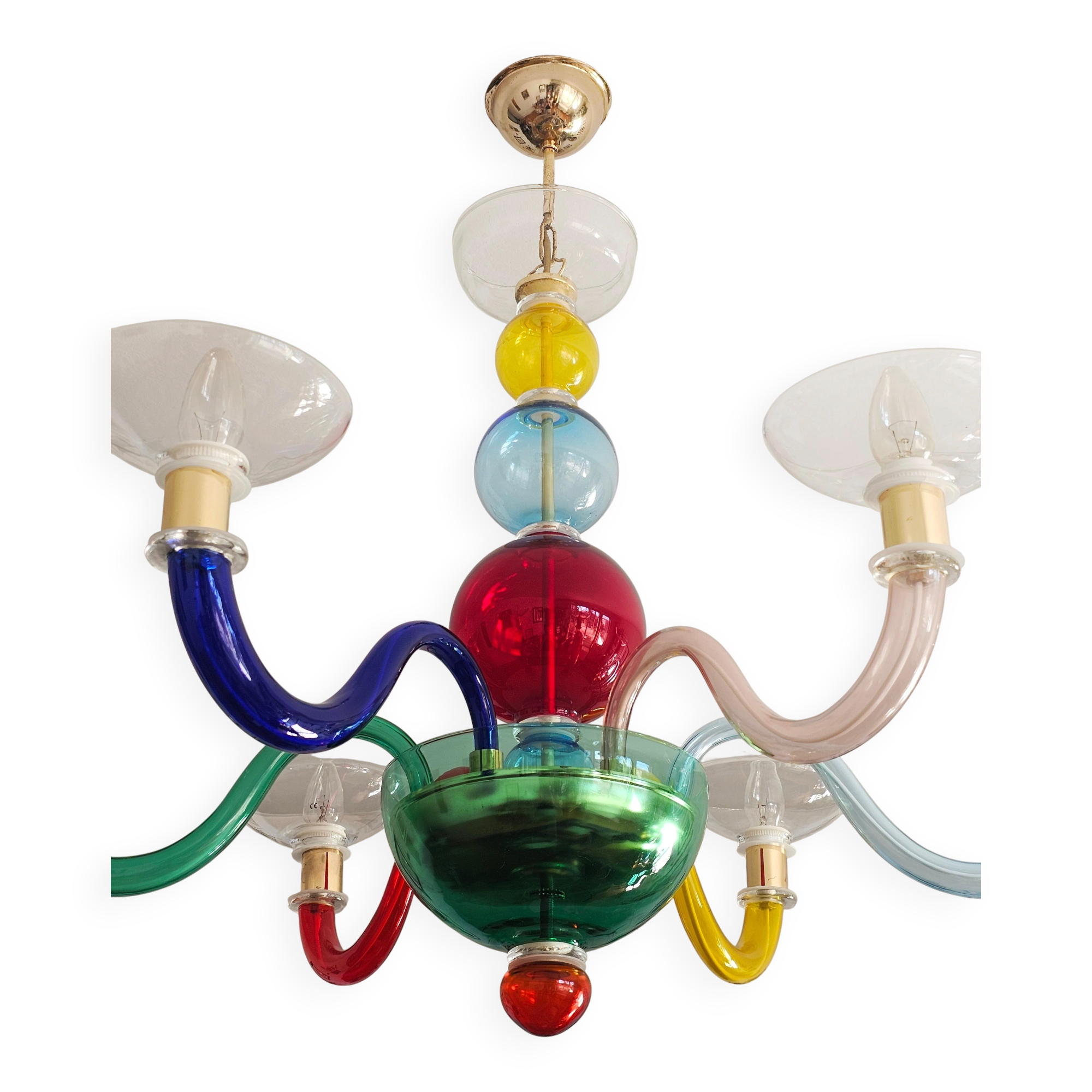 Murano glass chandelier after Gio Ponti, 1970s