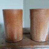 Enamelled stoneware mugs