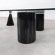 Vintage Italian Rectangular Marble Coffee Table with Glass Top