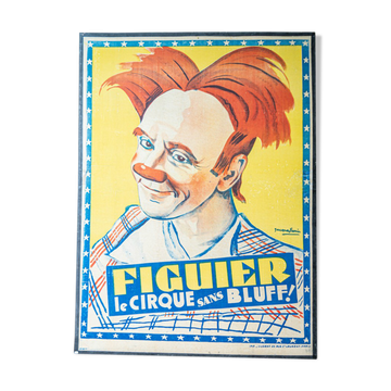 Affiche clown cirque Figuier