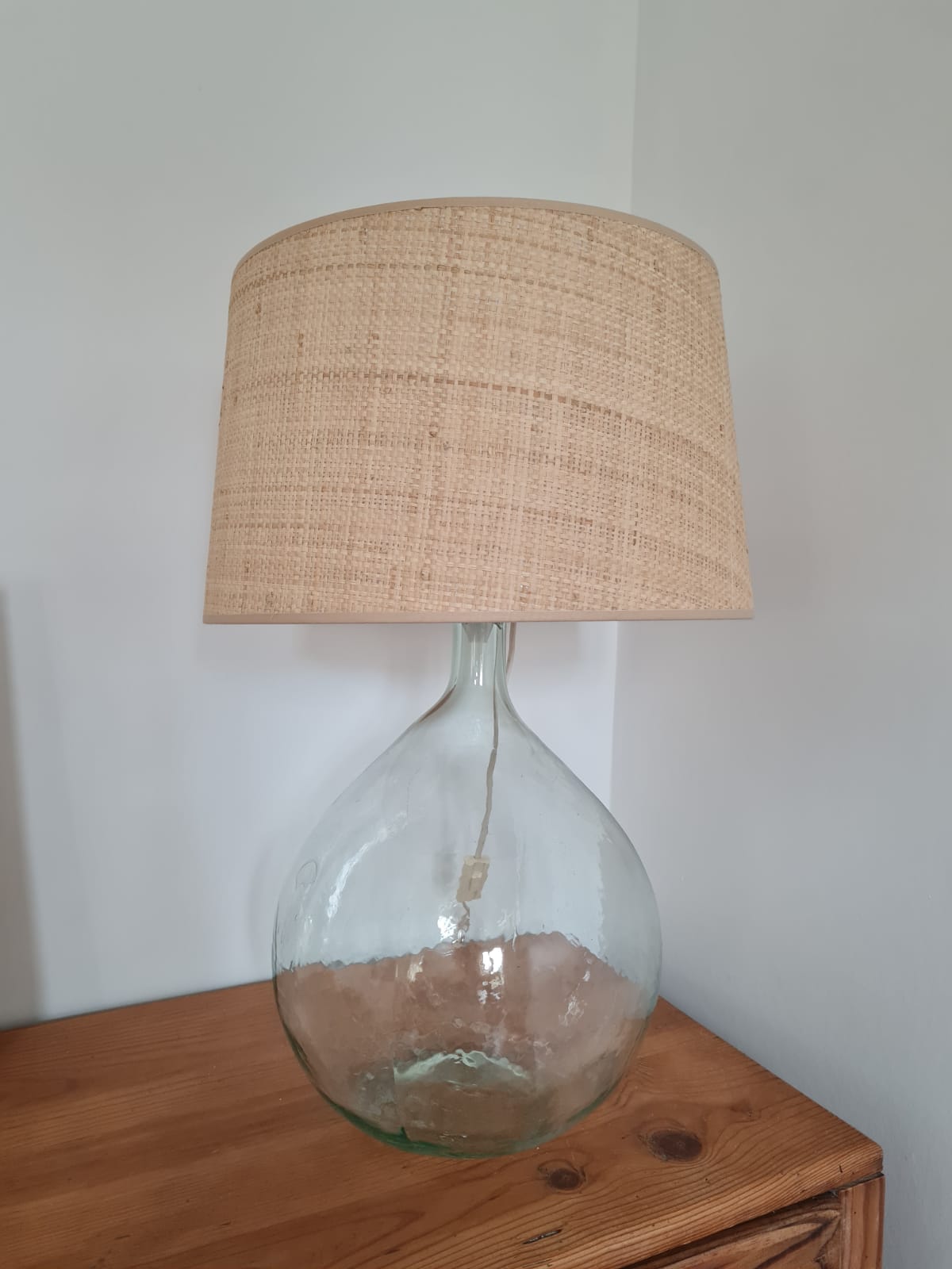 Vintage demijohn lamp