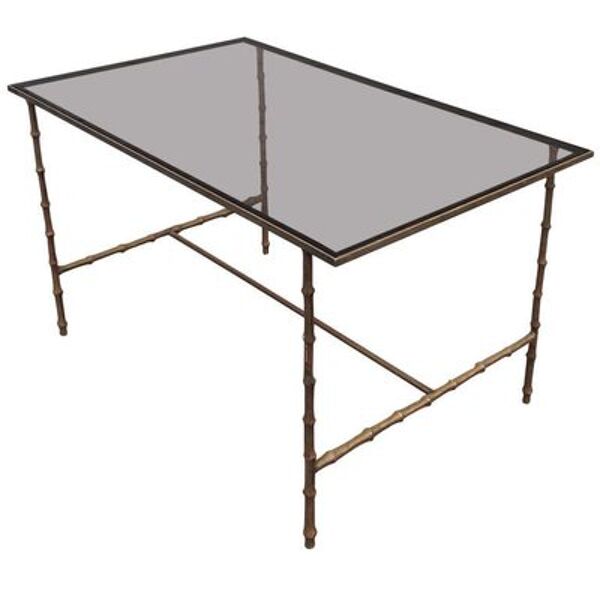 Table d'appoint avec pieds en faux bambou, 1962