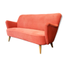 Canapé sofa Haricot vintage années 50/60 rouge