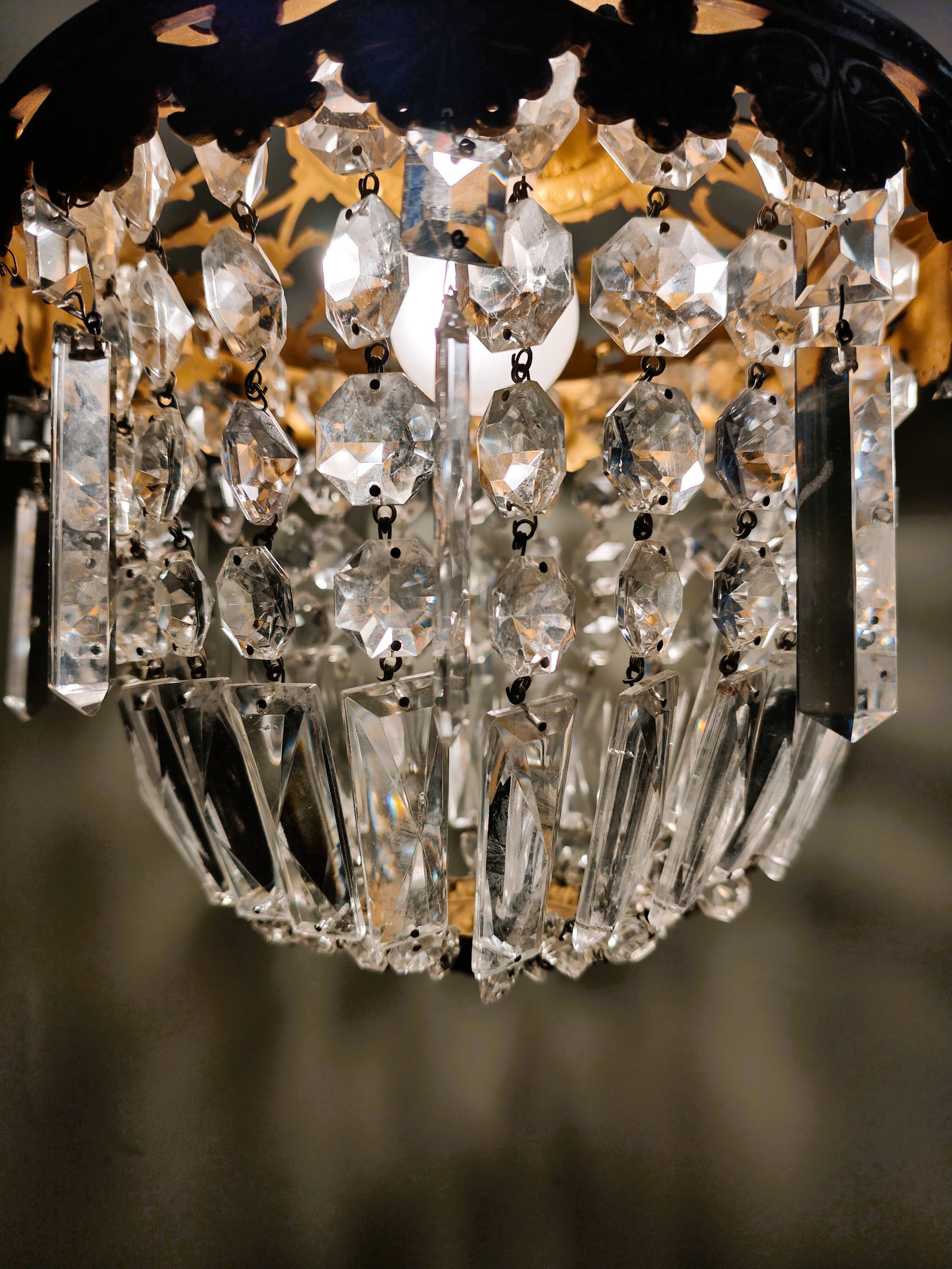 Lustre montgolfière style Louis XVI