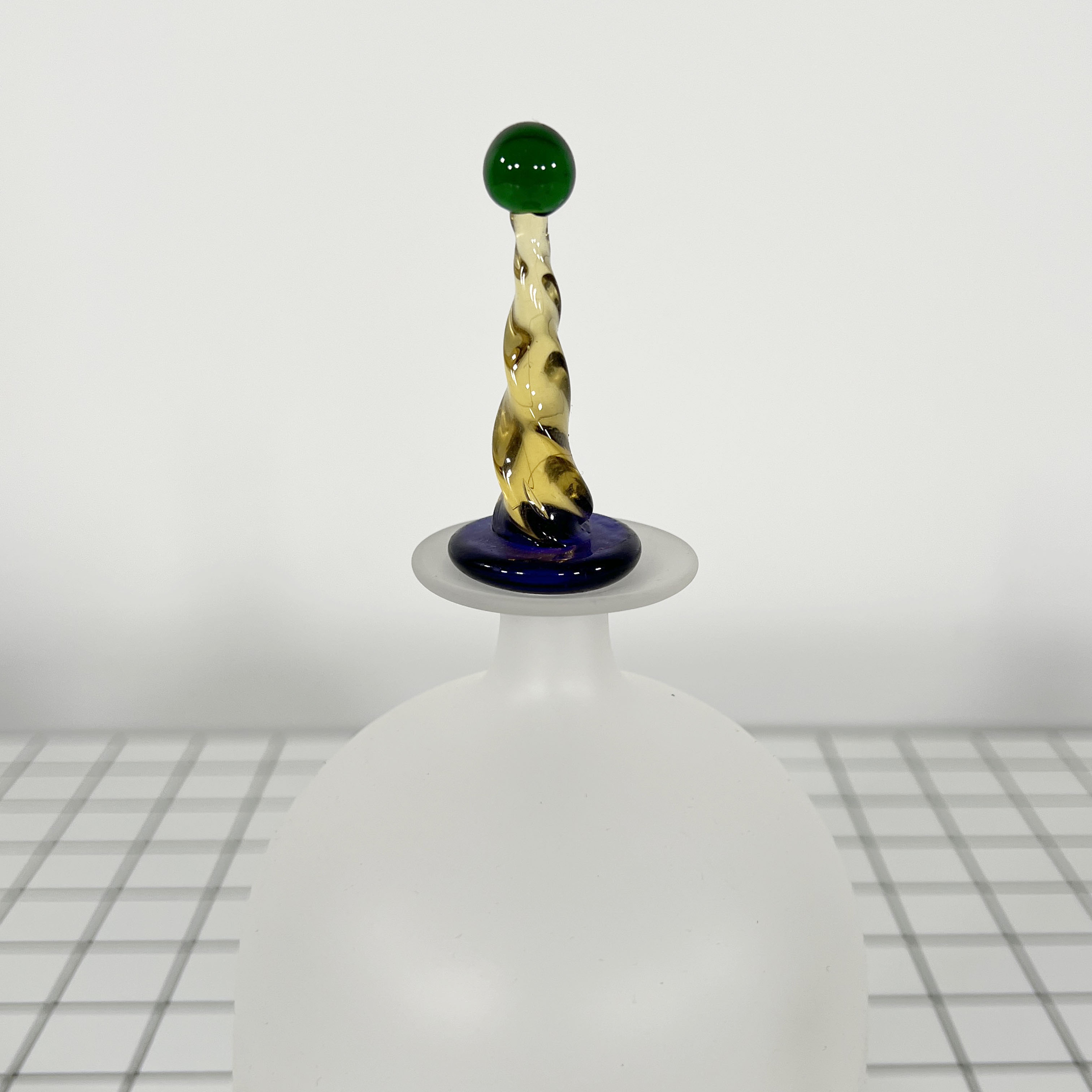 Pair of Italian vials made of murano glass, 1970s