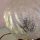Structured glass bedside lamp and wooden foot / vintage 60s-70s