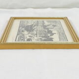 Lithograph print signed c. lediberder boat in port 68/250