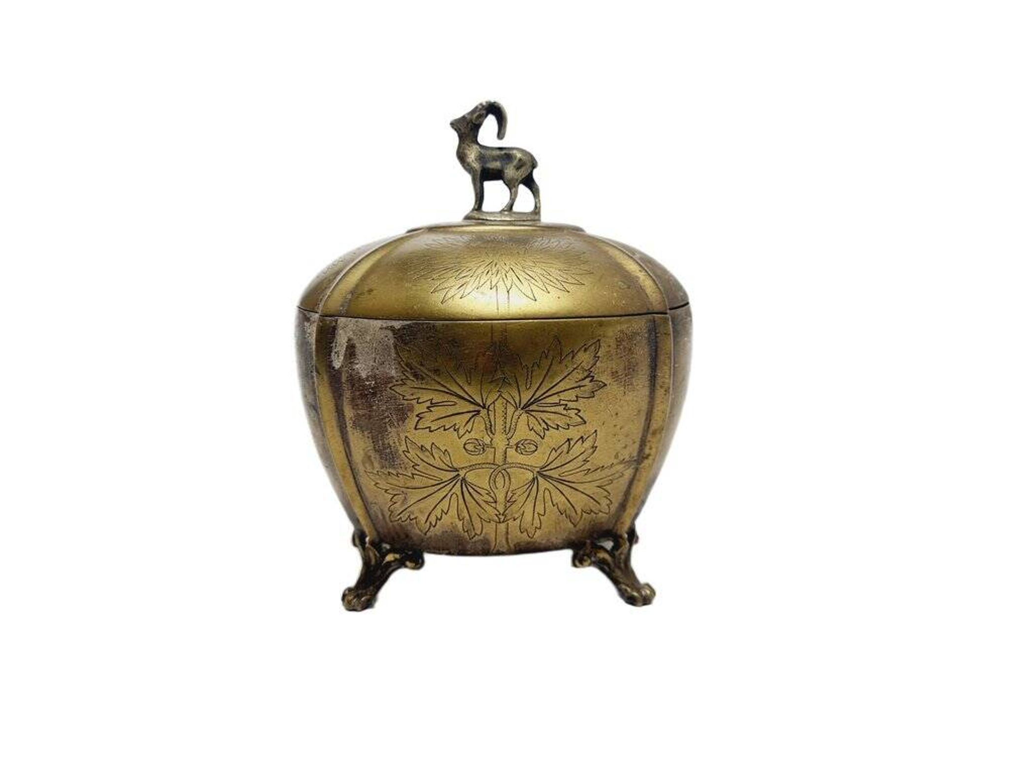 Art Nouveau sugar bowl from Szandrik, Hungary, 1890s
