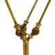 Mid-Century Modern Italian Floor Lamp, made of Brass with Colored Tulips, 1950
