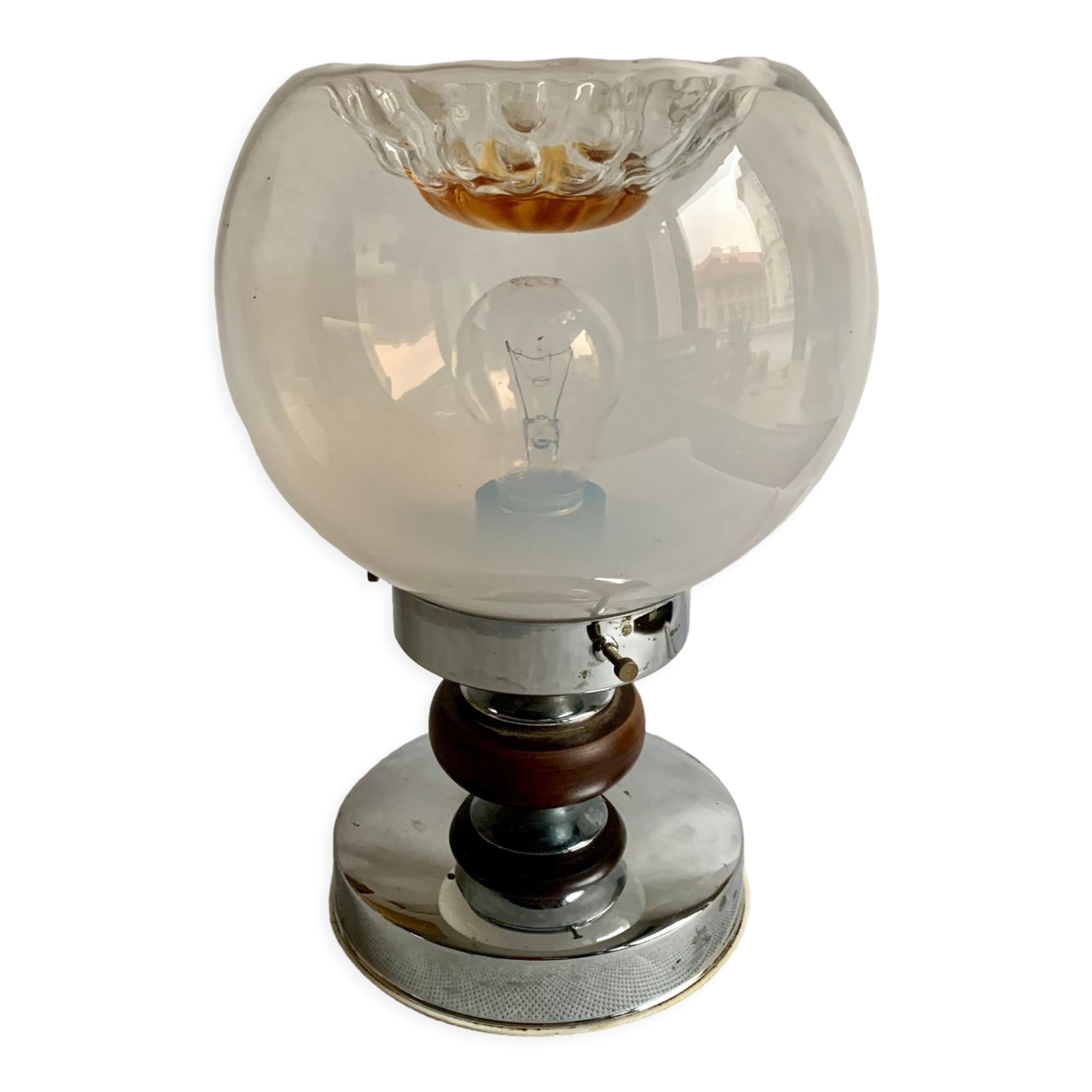 Murano glass globe table lamp, 1960s
