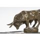 Cendrier du début du XXème siècle en bronze patiné et marbre.