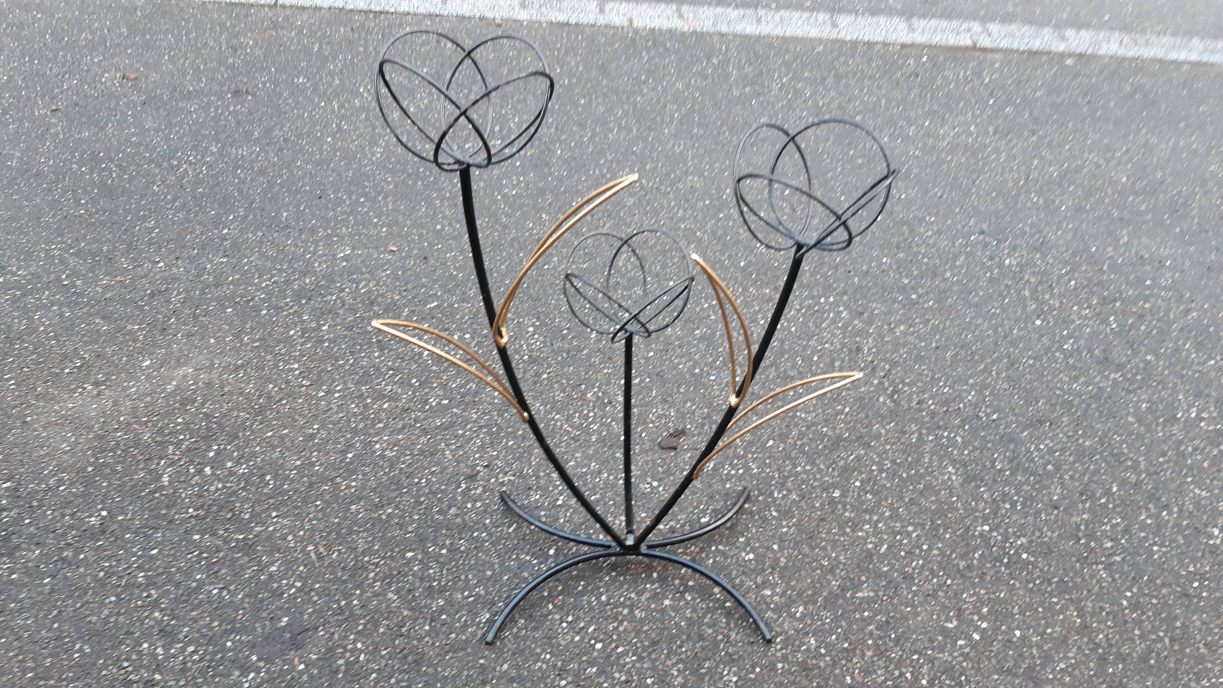 Porte plante métal 1950