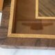 Art Deco service tray in precious wood under glass