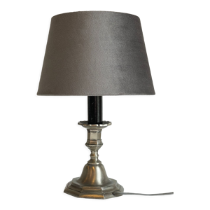 Lampe bougeoir acier