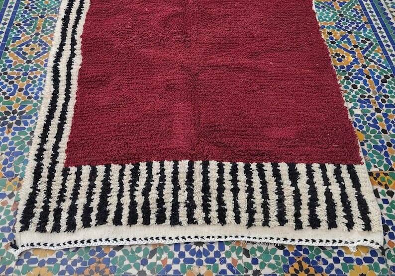 Handmade traditional pure wool rug 2/3 m