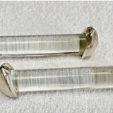 12 silver-plated metal duck knife rests with crystal.