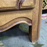 Parisian chest of drawers in solid oak Louis XIV style