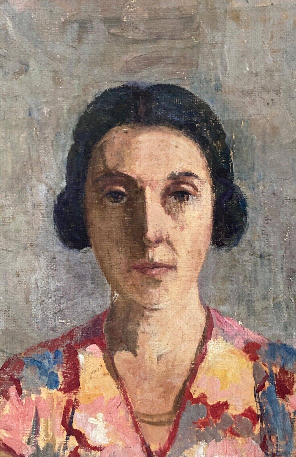 Huile sur toile G. Guillot de Raffaillac Femme en costume d'époque 1930
