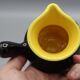 Old ceramic pitcher design vintage black yellow dlg vallauris elchinger