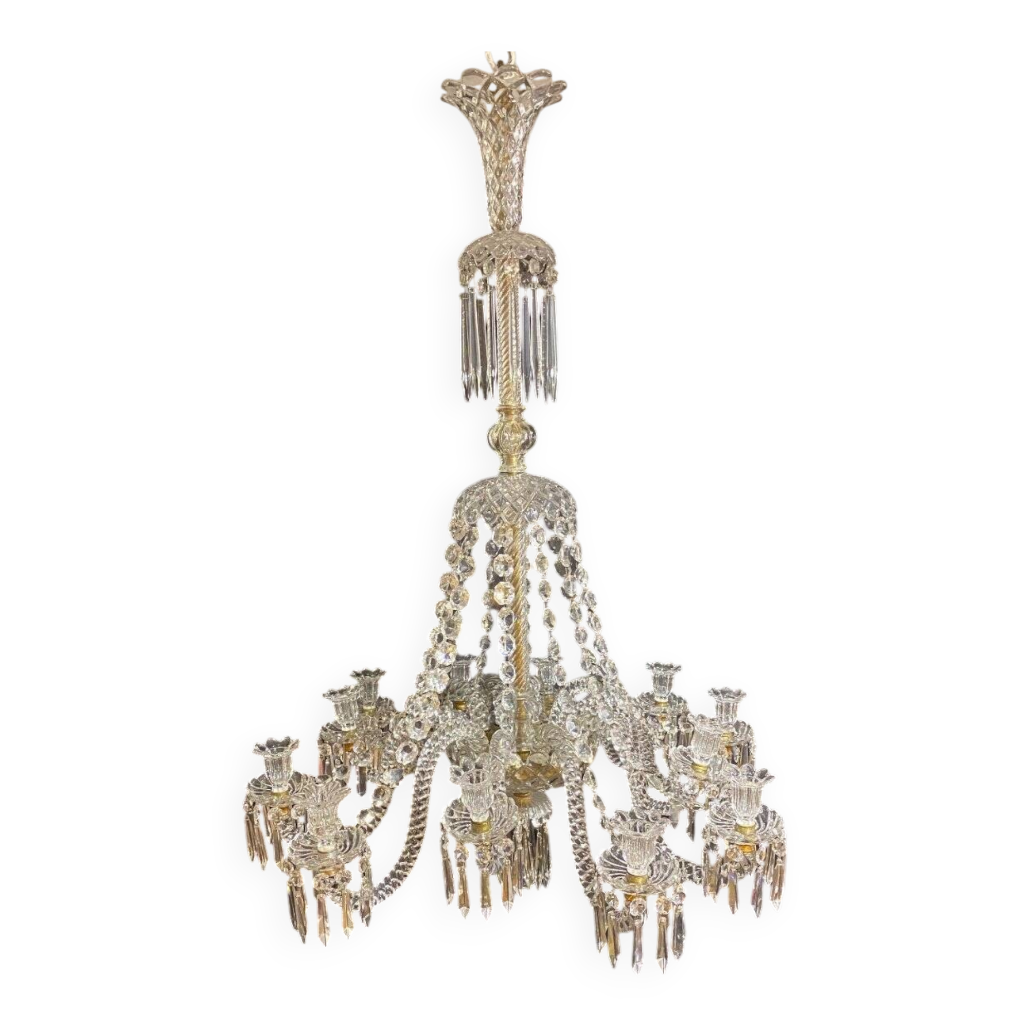 Lustre Baccarat douze branches début XXème