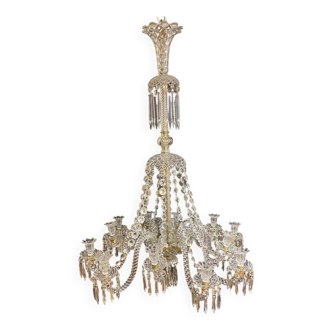 Lustre Baccarat twelve branches early 20th century