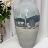 Royal Copenhagen (attributed to) 20th century polychrome porcelain vase
