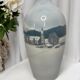 Royal Copenhagen (attributed to) 20th century polychrome porcelain vase