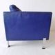 De Sede DS118 pair of blue leather club chairs