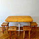 Table et 4 tabourets de Charlotte Perriand, les Arcs, 1960s