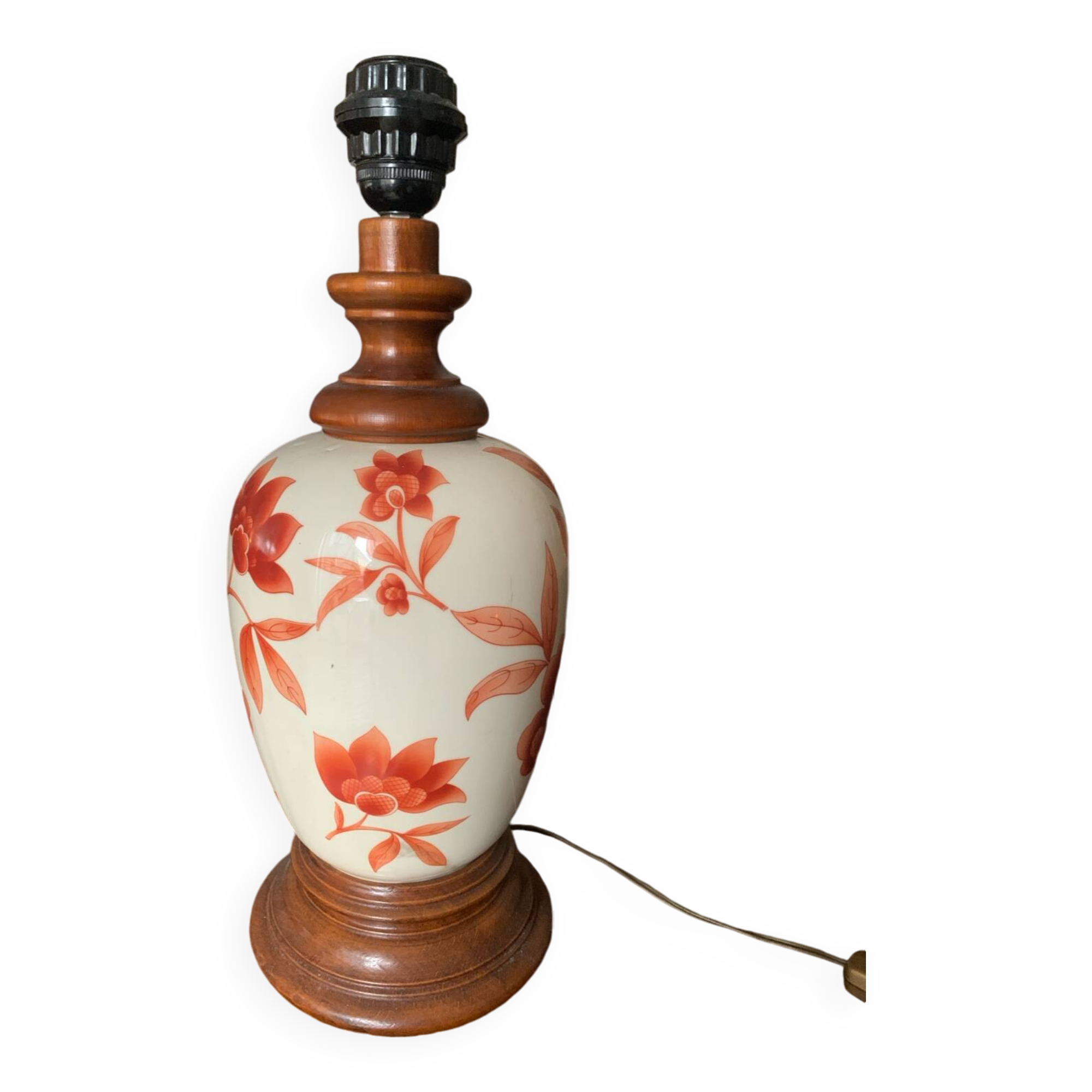 Floral decor lamp base