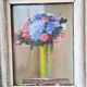 Pair of small antique floral oils by Jean Le Flaouter