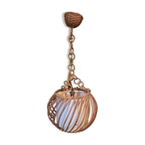 Vintage wicker pendant lamp