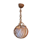 Vintage wicker pendant lamp