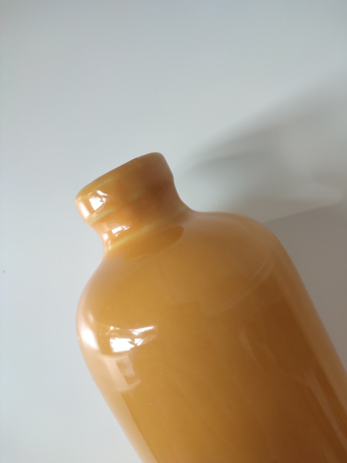 Digoin glazed stoneware bottle