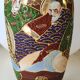 Satsuma Moriage vase in glazed ceramic, hand painted. 50s. Scenes of life of notables