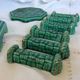 Set of 6 knife holders, a trivet, a 1960s bottle coaster